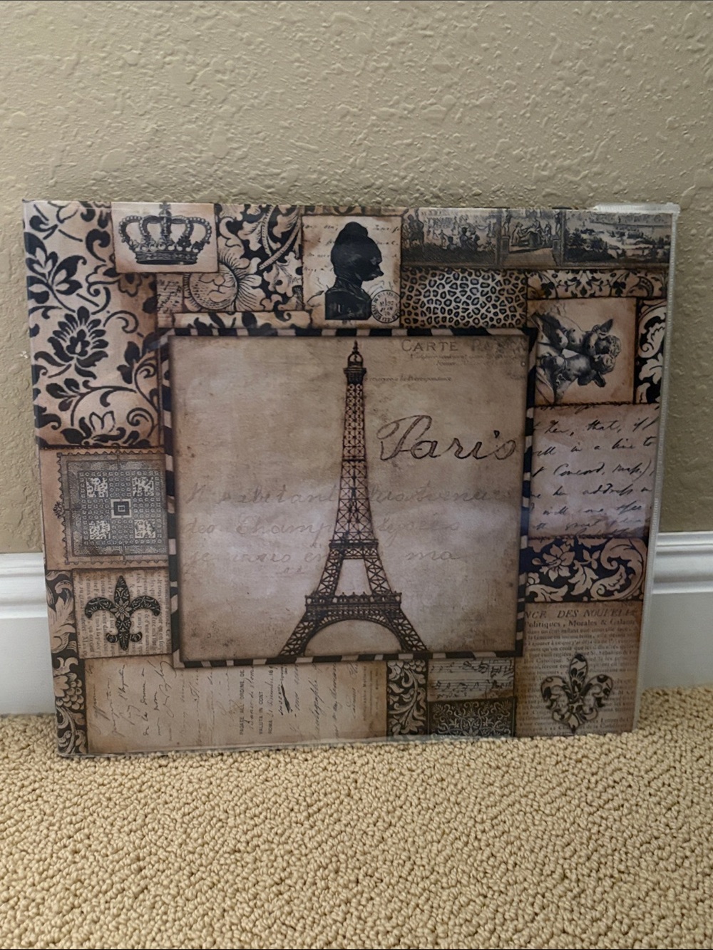 Paris Vintage Collage 12x12 Scrapbook